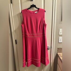 Pink sleeveless Calvin Klein dress Size 18W